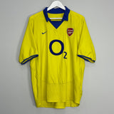 Shop 2003/05 ARSENAL BERGKAMP #10 AWAY SHIRT (XL) NIKE, classic football shirts, vintage football shirts & retro soccer jerseys at Cult Kits