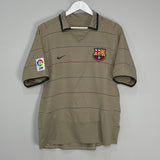 Shop 2003/05 BARCELONA SAVIOLA #7 AWAY SHIRT (M) NIKE, classic football shirts, vintage football shirts & retro soccer jerseys at Cult Kits
