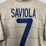 Shop 2003/05 BARCELONA SAVIOLA #7 AWAY SHIRT (M) NIKE, classic football shirts, vintage football shirts & retro soccer jerseys at Cult Kits