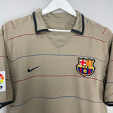 Shop 2003/05 BARCELONA SAVIOLA #7 AWAY SHIRT (M) NIKE, classic football shirts, vintage football shirts & retro soccer jerseys at Cult Kits