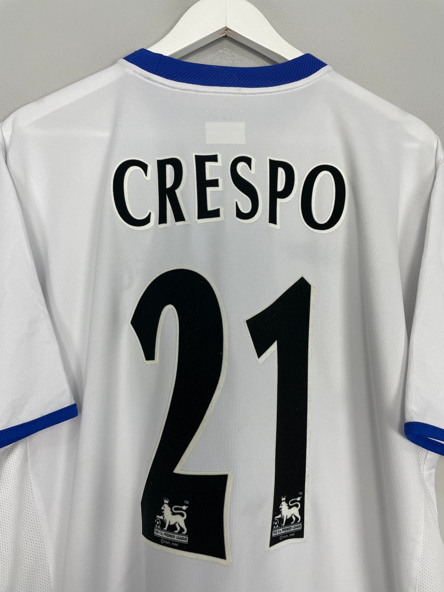 Shop 2003/05 CHELSEA CRESPO #21 AWAY SHIRT (XL) UMBRO, classic football shirts, vintage football shirts & retro soccer jerseys at Cult Kits
