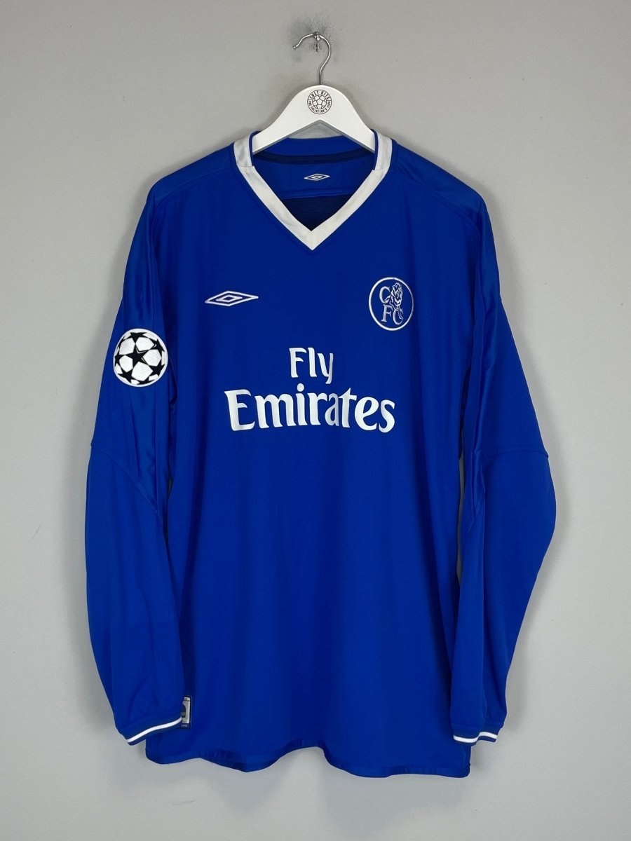 2003/05 CHELSEA DROGBA 15 C/L L/S HOME SHIRT (XXL) UMBRO - Cult Kits - XXL - Buy Vintage Football Shirts, Authentic Retro Football Shirts For Sale, Classic Football Shirts & Soccer Jersey
