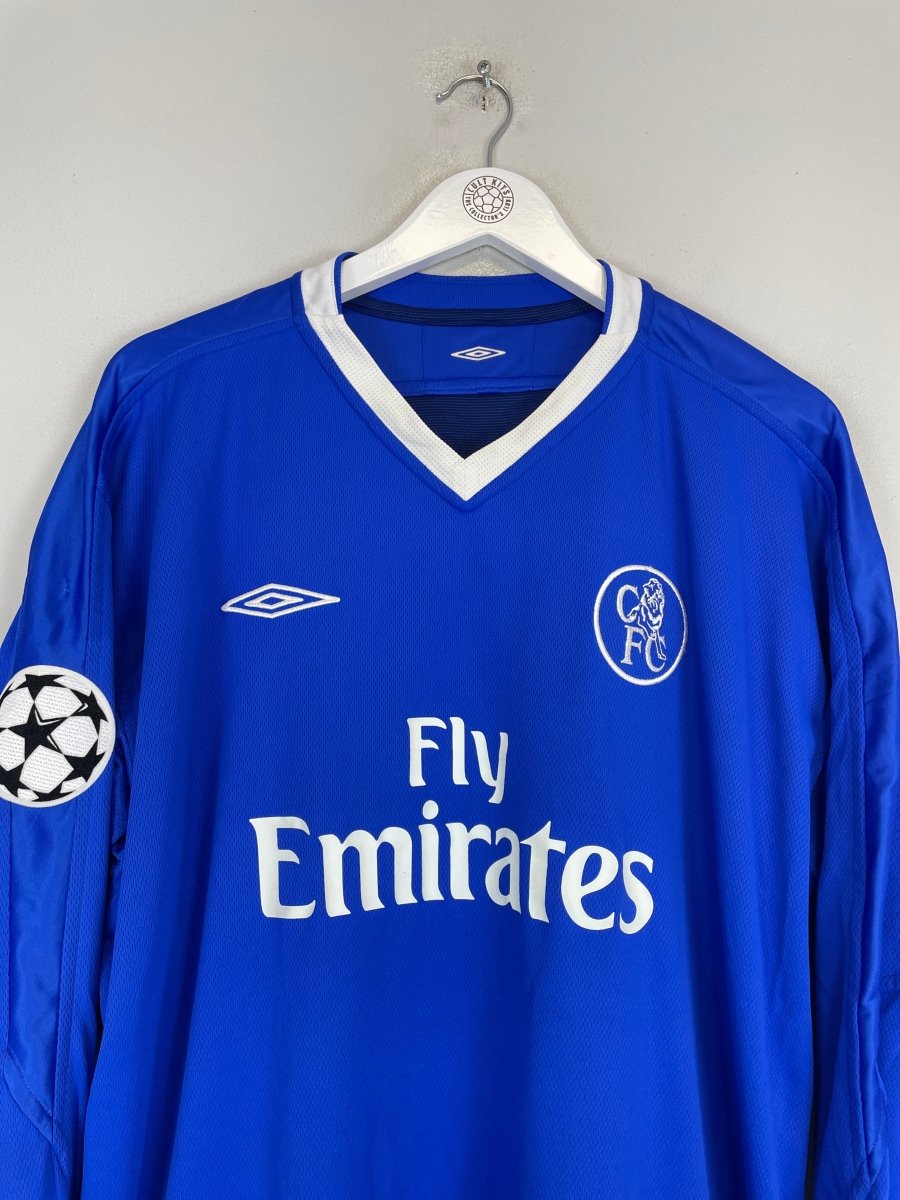 2003/05 CHELSEA DROGBA 15 C/L L/S HOME SHIRT (XXL) UMBRO - Cult Kits - XXL - Buy Vintage Football Shirts, Authentic Retro Football Shirts For Sale, Classic Football Shirts & Soccer Jersey