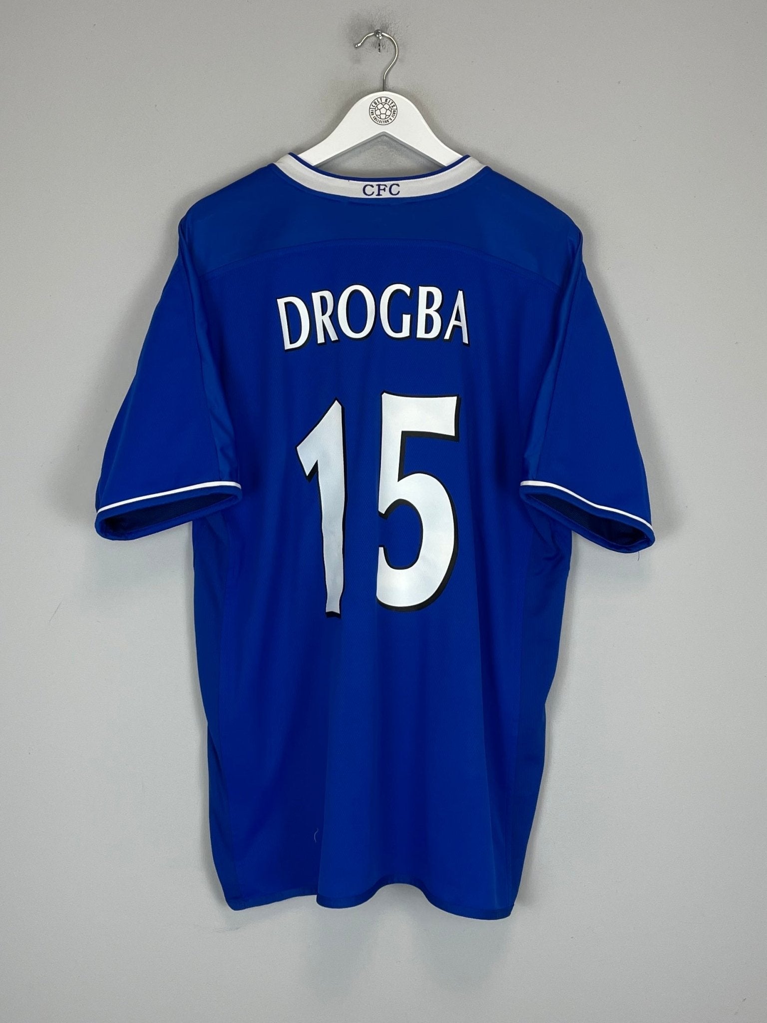 Shop 2003/05 CHELSEA DROGBA #15 HOME SHIRT (XL) UMBRO, classic football shirts, vintage football shirts & retro soccer jerseys at Cult Kits
