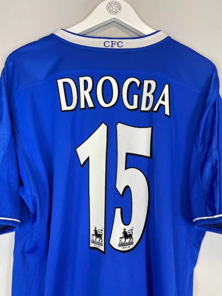 2003/05 CHELSEA DROGBA 15 HOME SHIRT (XL) UMBRO - Cult Kits - XL - Buy Vintage Football Shirts, Authentic Retro Football Shirts For Sale, Classic Football Shirts & Soccer Jersey