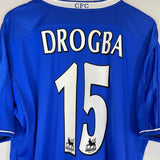 2003/05 CHELSEA DROGBA 15 HOME SHIRT (XL) UMBRO - Cult Kits - XL - Buy Vintage Football Shirts, Authentic Retro Football Shirts For Sale, Classic Football Shirts & Soccer Jersey