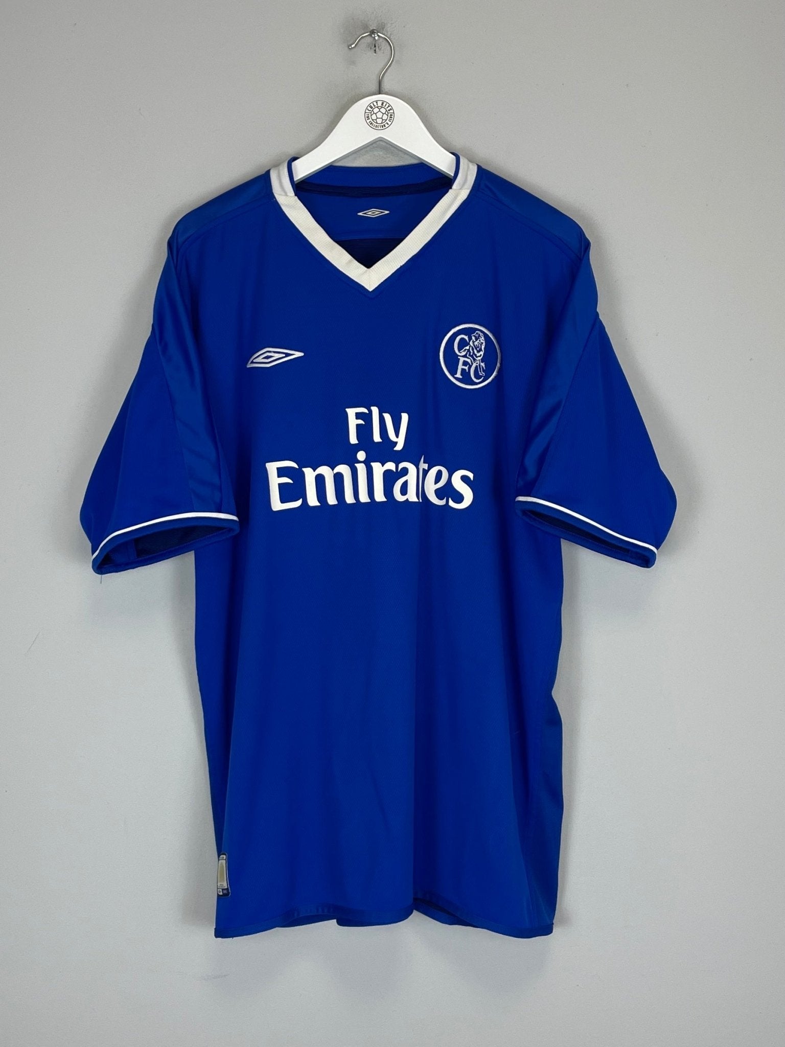 Shop 2003/05 CHELSEA DROGBA #15 HOME SHIRT (XL) UMBRO, classic football shirts, vintage football shirts & retro soccer jerseys at Cult Kits