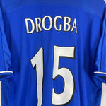 Shop 2003/05 CHELSEA DROGBA #15 HOME SHIRT (XL) UMBRO, classic football shirts, vintage football shirts & retro soccer jerseys at Cult Kits