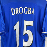 Shop 2003/05 CHELSEA DROGBA #15 HOME SHIRT (XL) UMBRO, classic football shirts, vintage football shirts & retro soccer jerseys at Cult Kits