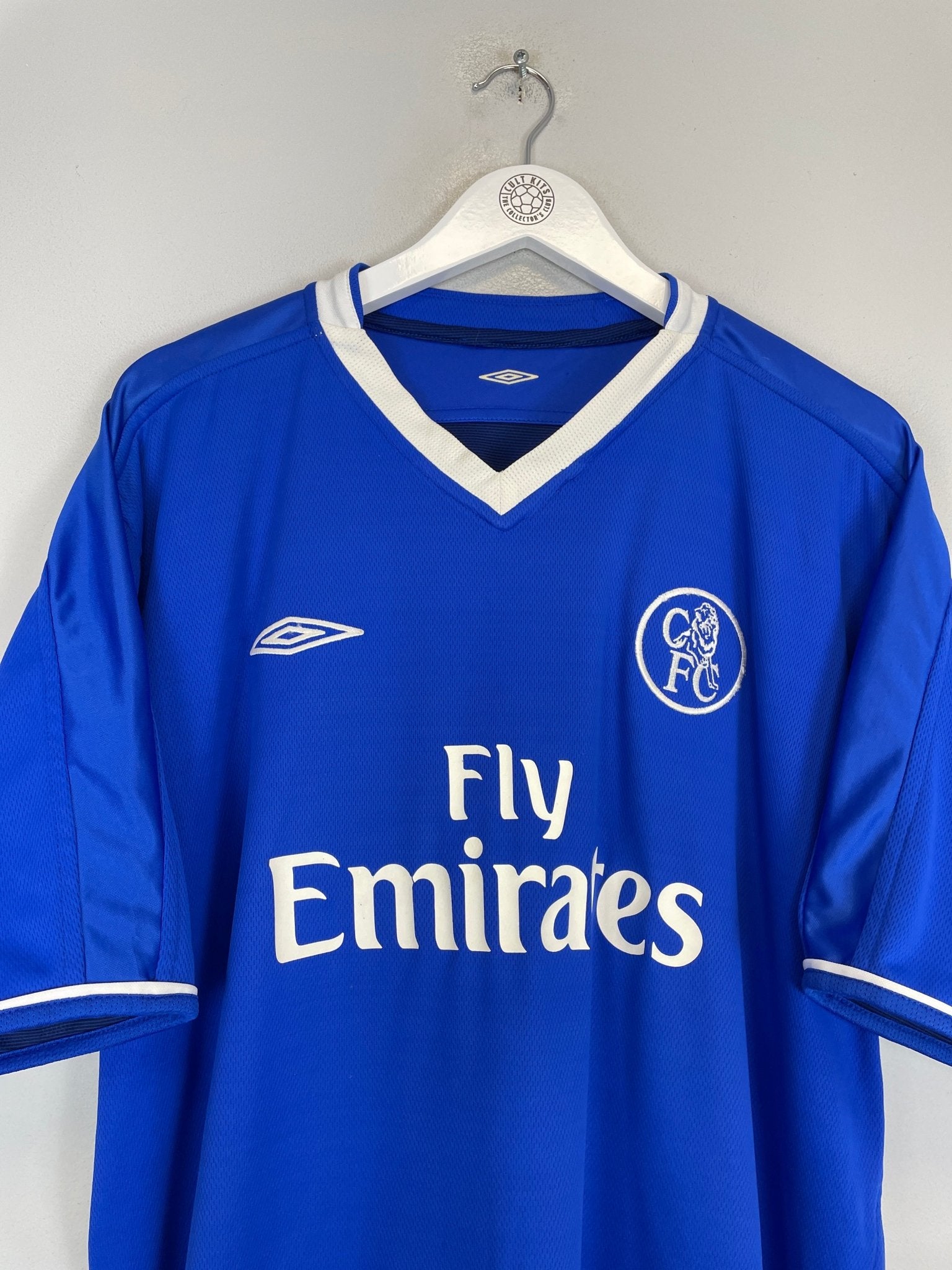 Shop 2003/05 CHELSEA DROGBA #15 HOME SHIRT (XL) UMBRO, classic football shirts, vintage football shirts & retro soccer jerseys at Cult Kits