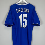 2003/05 CHELSEA DROGBA 15 HOME SHIRT (XL) UMBRO - Cult Kits - XL - Buy Vintage Football Shirts, Authentic Retro Football Shirts For Sale, Classic Football Shirts & Soccer Jersey