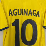 Shop 2003/05 ECUADOR AGUINAGA #10 HOME SHIRT (L) MARATHON, classic football shirts, vintage football shirts & retro soccer jerseys at Cult Kits