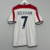 Shop 2003/05 ENGLAND BECKHAM #7 HOME SHIRT (L) UMBRO, classic football shirts, vintage football shirts & retro soccer jerseys at Cult Kits