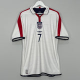 Shop 2003/05 ENGLAND BECKHAM #7 HOME SHIRT (L) UMBRO, classic football shirts, vintage football shirts & retro soccer jerseys at Cult Kits