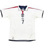 Buy 2003/05 England Beckham 7 Home Shirt (XL) Umbro ~ Free worldwide shipping ~ Authentic Vintage Football Shirts from Cult Kits