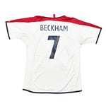 Buy 2003/05 England Beckham 7 Home Shirt (XL) Umbro ~ Free worldwide shipping ~ Authentic Vintage Football Shirts from Cult Kits