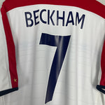 Shop 2003/05 ENGLAND BECKHAM #7 HOME SHIRT (XXL) UMBRO, classic football shirts, vintage football shirts & retro soccer jerseys at Cult Kits