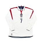 Buy 2003/05 England Beckham 7 L/S Home Shirt (XL) Umbro ~ Free worldwide shipping ~ Authentic Vintage Football Shirts from Cult Kits