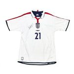 Buy 2003/05 England Heskey 21 *Signed* Home Shirt (L) Umbro ~ Free worldwide shipping ~ Authentic Vintage Football Shirts from Cult Kits