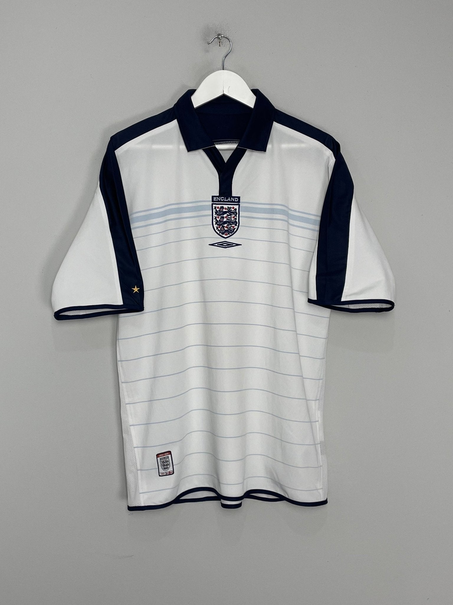 Shop 2003/05 ENGLAND TRAINING SHIRT (L) UMBRO, classic football shirts, vintage football shirts & retro soccer jerseys at Cult Kits