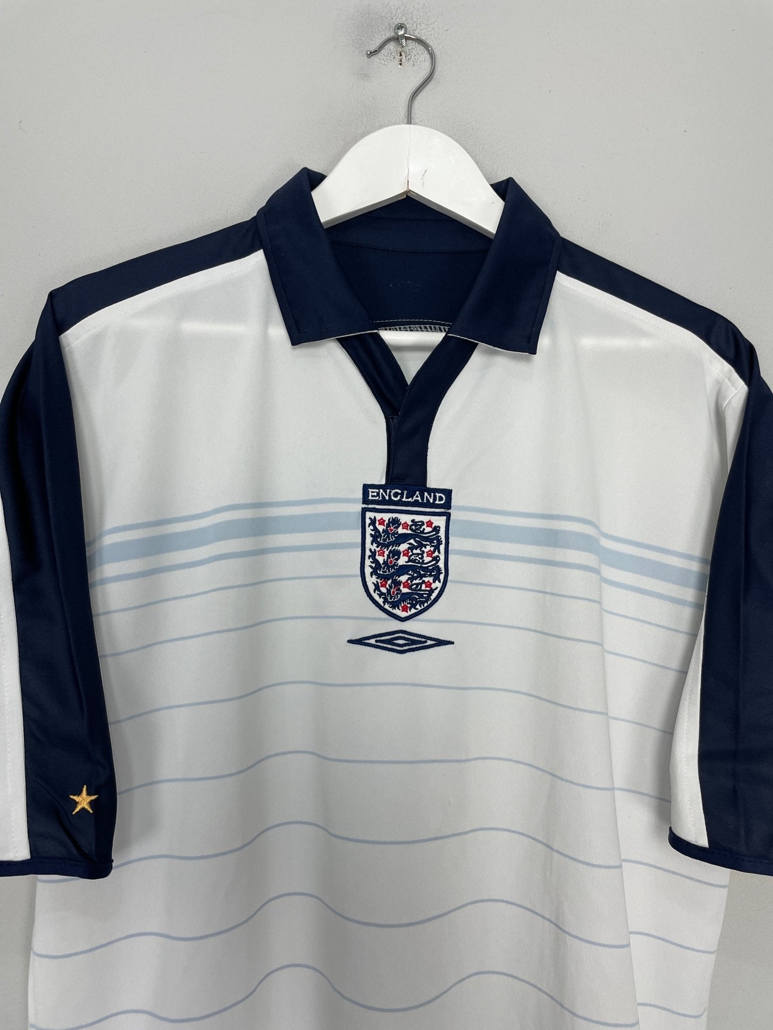 Shop 2003/05 ENGLAND TRAINING SHIRT (L) UMBRO, classic football shirts, vintage football shirts & retro soccer jerseys at Cult Kits