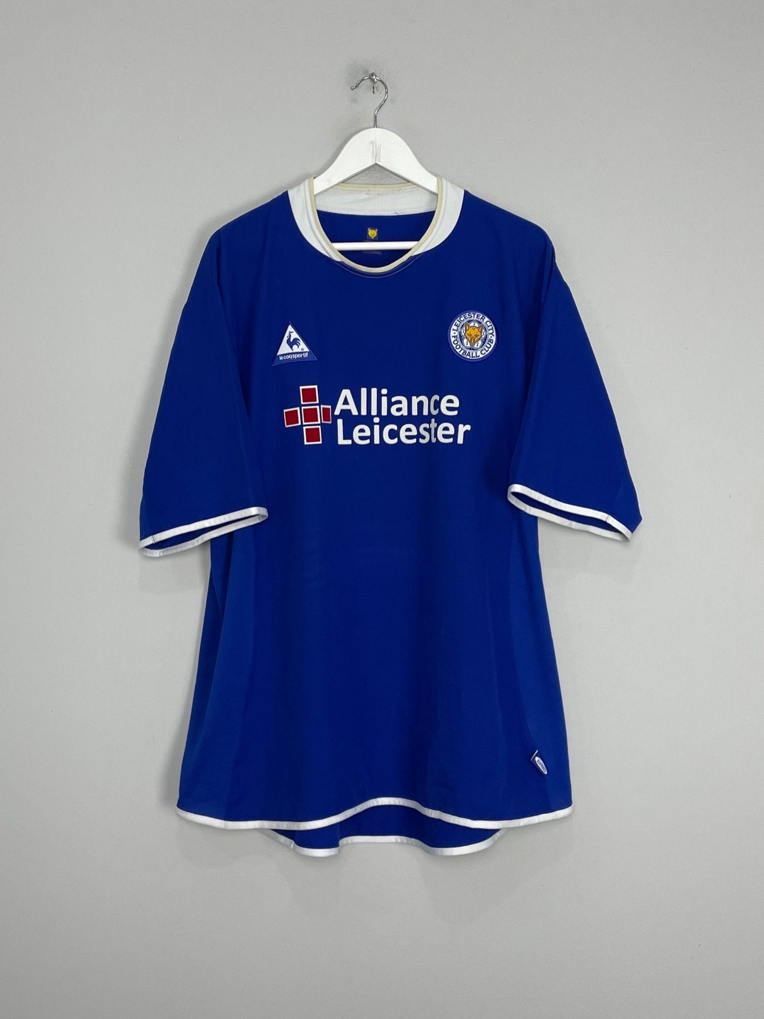 Shop 2003/05 LEICESTER CITY HOME SHIRT (XXL) LE COQ, classic football shirts, vintage football shirts & retro soccer jerseys at Cult Kits
