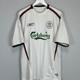 Shop 2003/05 LIVERPOOL GERRARD #17 AWAY SHIRT (XL) REEBOK, classic football shirts, vintage football shirts & retro soccer jerseys at Cult Kits