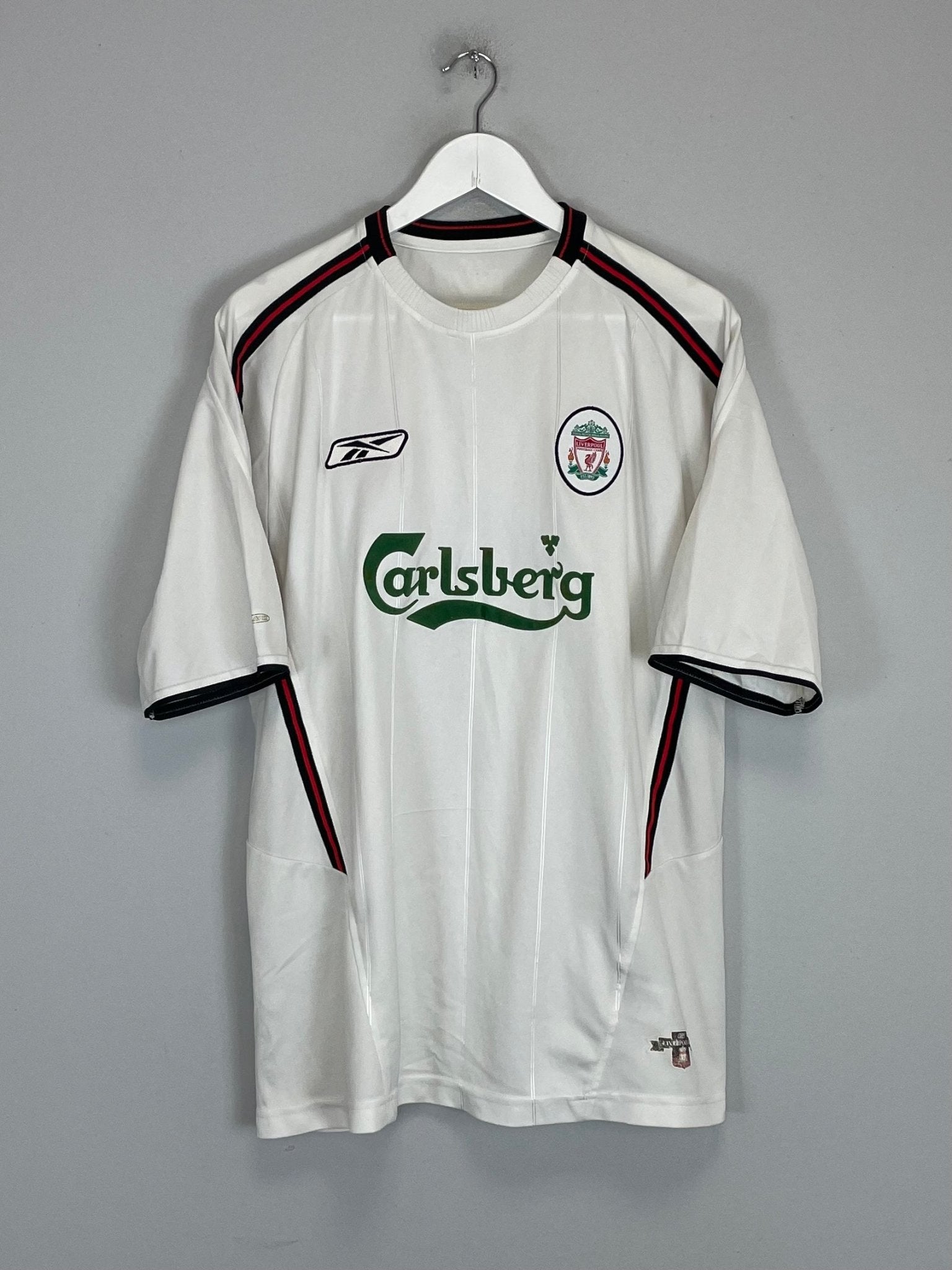 Shop 2003/05 LIVERPOOL GERRARD #17 AWAY SHIRT (XL) REEBOK, classic football shirts, vintage football shirts & retro soccer jerseys at Cult Kits