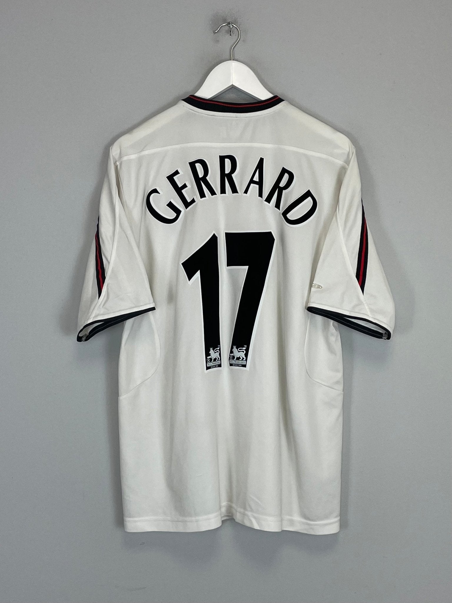 Shop 2003/05 LIVERPOOL GERRARD #17 AWAY SHIRT (XL) REEBOK, classic football shirts, vintage football shirts & retro soccer jerseys at Cult Kits