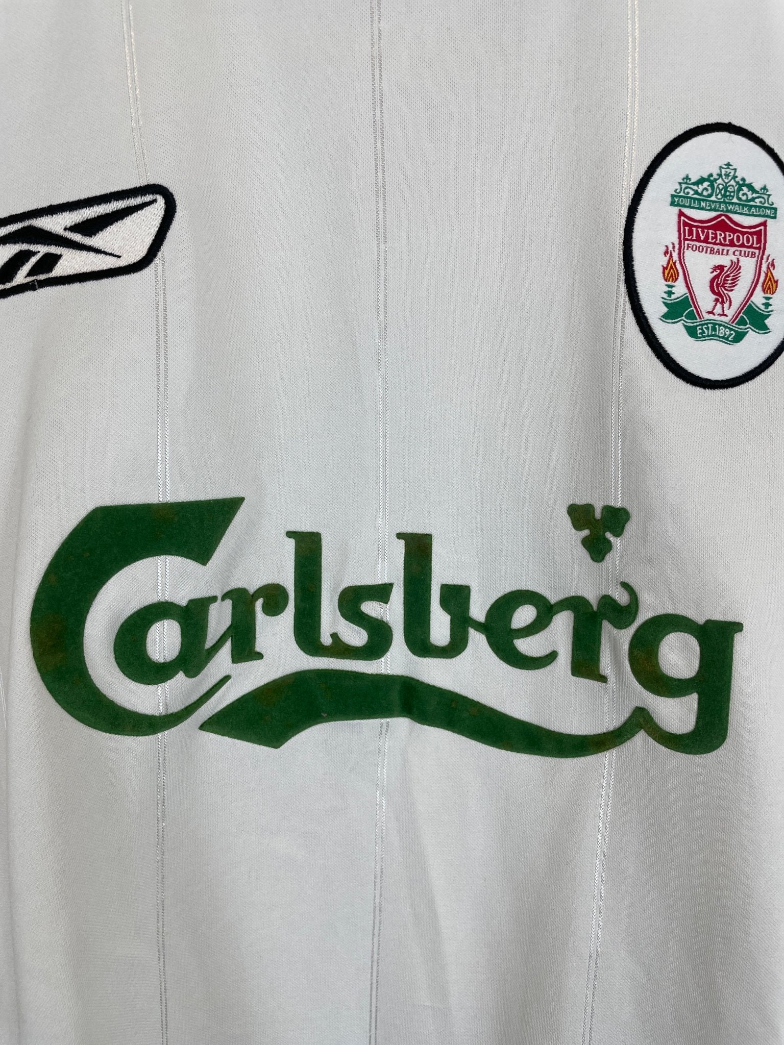 Shop 2003/05 LIVERPOOL GERRARD #17 AWAY SHIRT (XL) REEBOK, classic football shirts, vintage football shirts & retro soccer jerseys at Cult Kits