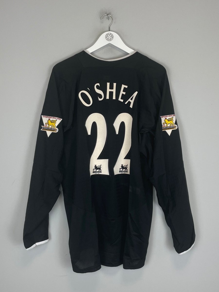 2003/05 MANCHESTER UNITED O'SHEA #22 L/S HOME SHIRT (XL) NIKE