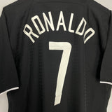 Shop 2003/05 MANCHESTER UNITED RONALDO #7 AWAY SHIRT (L) NIKE, classic football shirts, vintage football shirts & retro soccer jerseys at Cult Kits