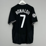 Shop 2003/05 MANCHESTER UNITED RONALDO #7 C/L AWAY SHIRT (M) NIKE, classic football shirts, vintage football shirts & retro soccer jerseys at Cult Kits