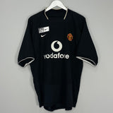 Shop 2003/05 MANCHESTER UNITED RONALDO #7 *STAND UP TO RACISM* AWAY SHIRT (M) NIKE, classic football shirts, vintage football shirts & retro soccer jerseys at Cult Kits