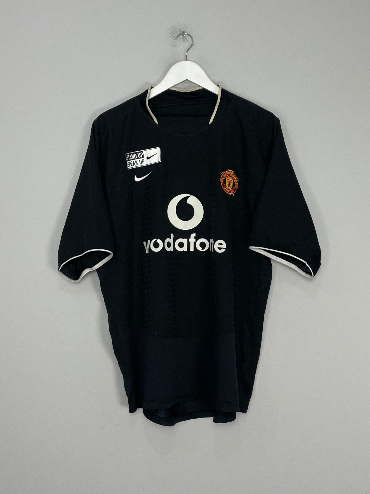 Shop 2003/05 MANCHESTER UNITED RONALDO #7 *STAND UP TO RACISM* AWAY SHIRT (M) NIKE, classic football shirts, vintage football shirts & retro soccer jerseys at Cult Kits
