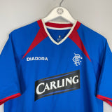 Shop 2003/05 RANGERS HOME SHIRT (M) NIKE, classic football shirts, vintage football shirts & retro soccer jerseys at Cult Kits