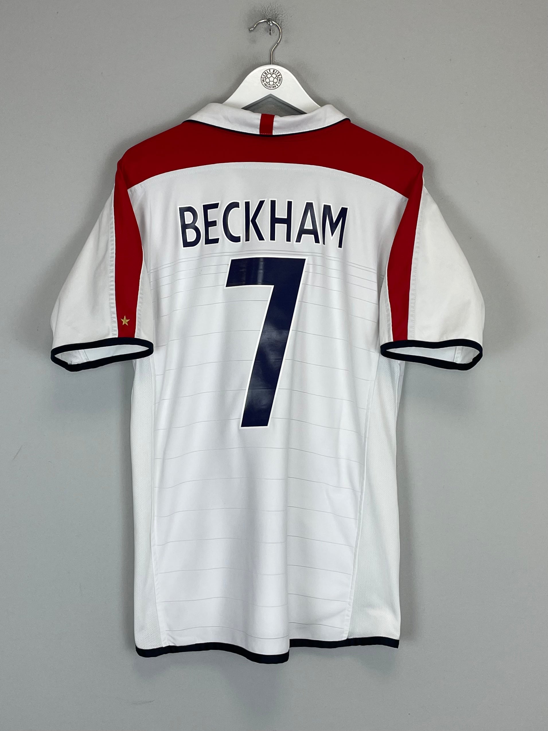 2003/05 ENGLAND BECKHAM #7 HOME SHIRT (L) UMBRO