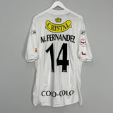 Shop 2004 COLO COLO M.FERNANDEZ #14 HOME SHIRT (L) REEBOK, classic football shirts, vintage football shirts & retro soccer jerseys at Cult Kits