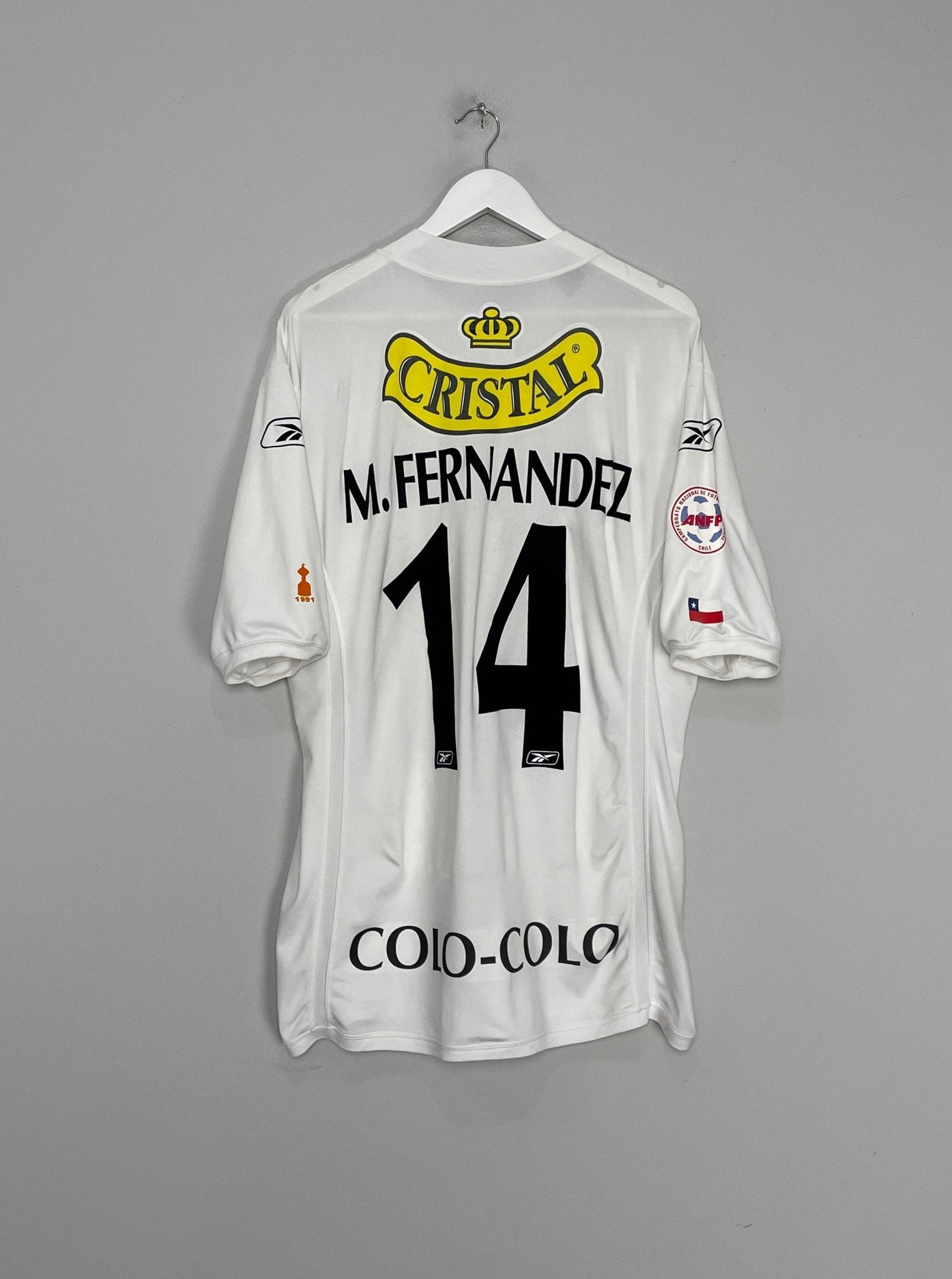 Shop 2004 COLO COLO M.FERNANDEZ #14 HOME SHIRT (L) REEBOK, classic football shirts, vintage football shirts & retro soccer jerseys at Cult Kits
