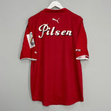 Shop 2004 INDEPENDIENTE MEDELLIN HOME SHIRT (XL) PUMA, classic football shirts, vintage football shirts & retro soccer jerseys at Cult Kits