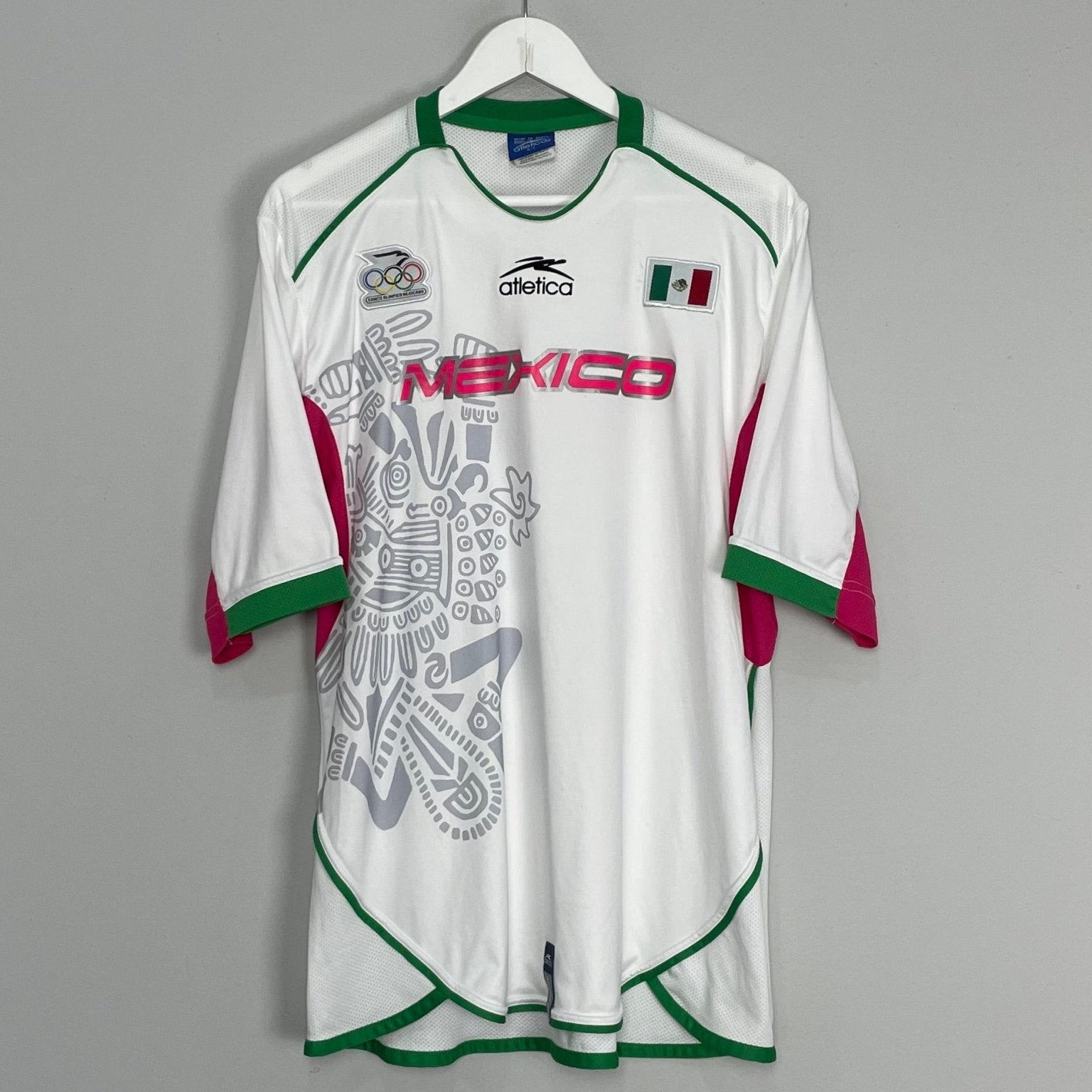 Shop 2004 MEXICO OLYMPIC AWAY SHIRT (L) ATLETICA, classic football shirts, vintage football shirts & retro soccer jerseys at Cult Kits