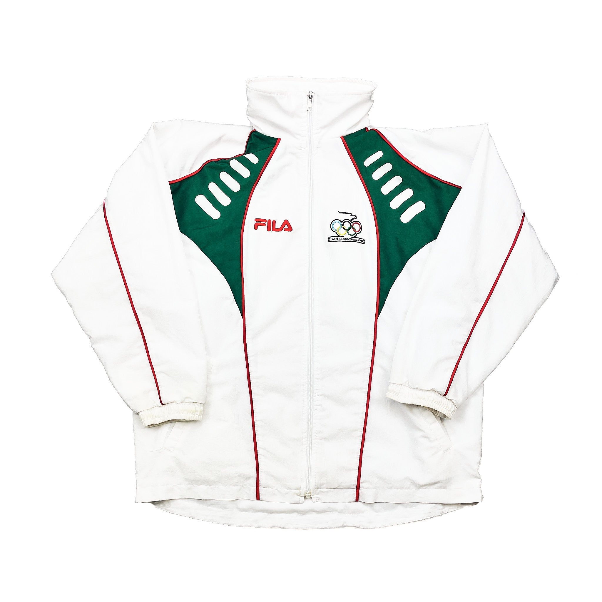 Buy 2004 Mexico Olympics Track Jacket (M) Fila ~ Free worldwide shipping available ~ Authentic Vintage Football Shirts from Cult Kits