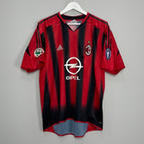 Shop 2004/05 AC MILAN KAKA #22 HOME SHIRT (L) ADIDAS, classic football shirts, vintage football shirts & retro soccer jerseys at Cult Kits