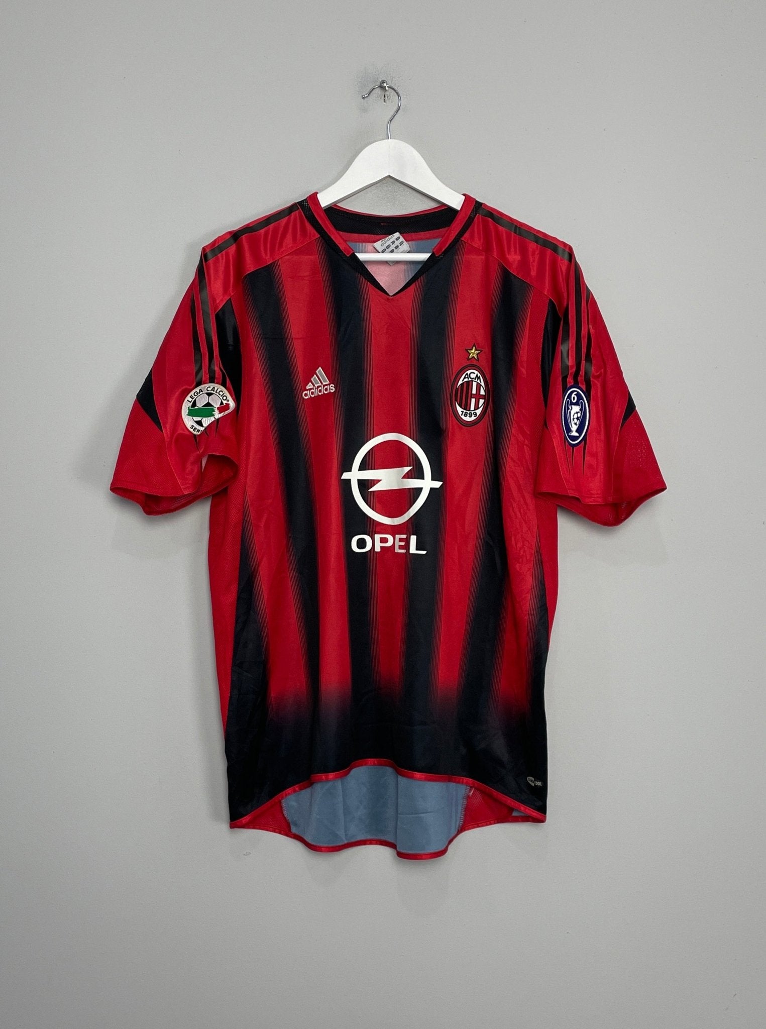 Shop 2004/05 AC MILAN KAKA #22 HOME SHIRT (L) ADIDAS, classic football shirts, vintage football shirts & retro soccer jerseys at Cult Kits