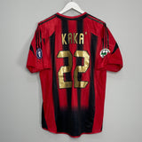 Shop 2004/05 AC MILAN KAKA #22 HOME SHIRT (L) ADIDAS, classic football shirts, vintage football shirts & retro soccer jerseys at Cult Kits