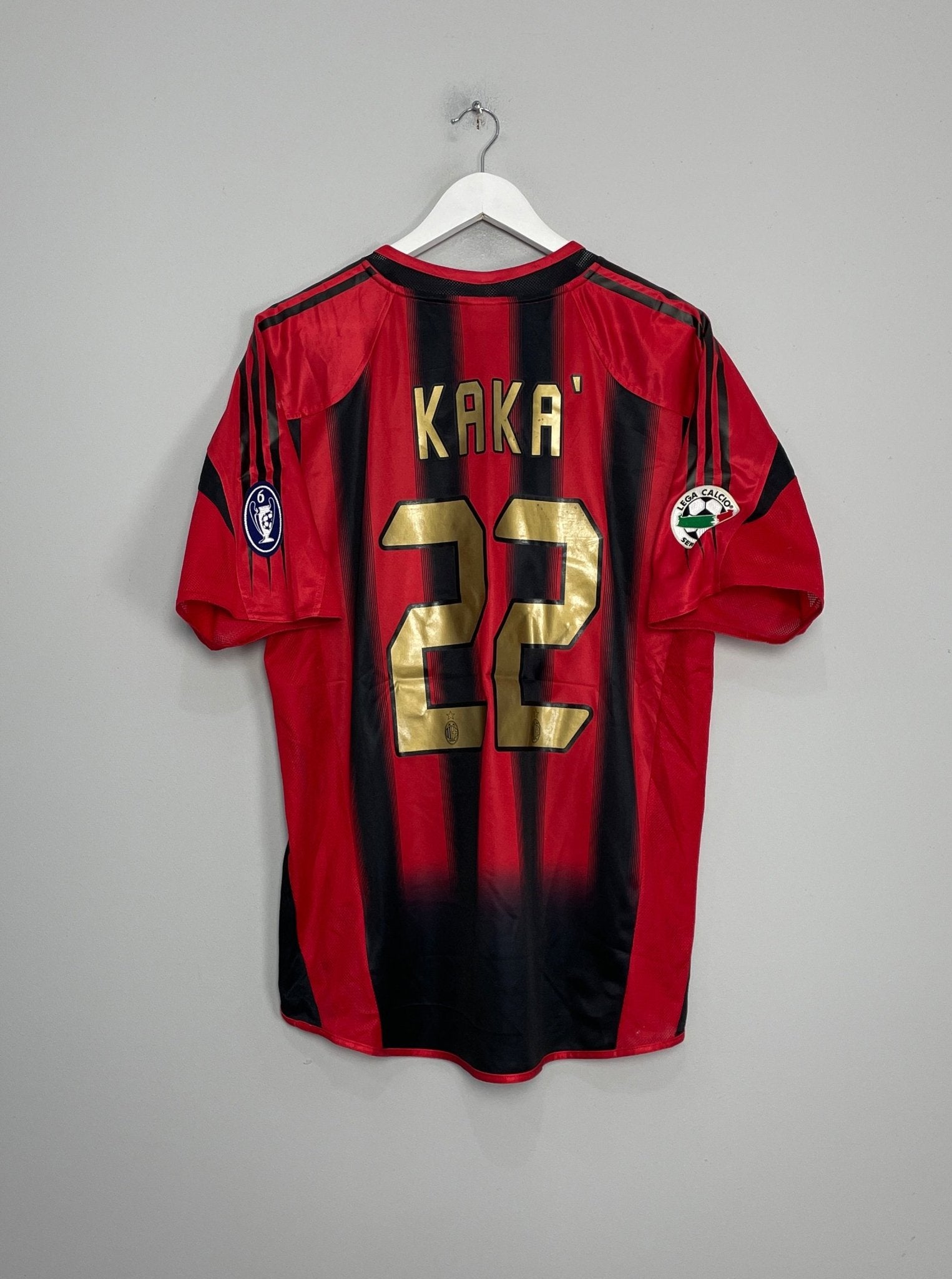 Shop 2004/05 AC MILAN KAKA #22 HOME SHIRT (L) ADIDAS, classic football shirts, vintage football shirts & retro soccer jerseys at Cult Kits