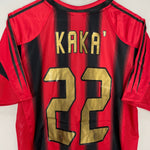 Shop 2004/05 AC MILAN KAKA #22 HOME SHIRT (M) ADIDAS, classic football shirts, vintage football shirts & retro soccer jerseys at Cult Kits