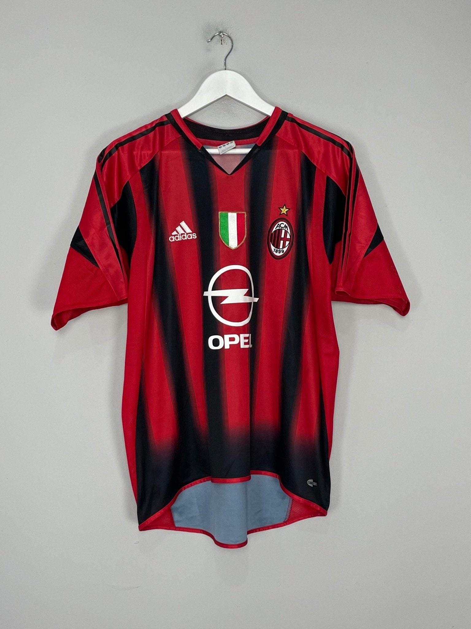 Shop 2004/05 AC MILAN KAKA #22 HOME SHIRT (M) ADIDAS, classic football shirts, vintage football shirts & retro soccer jerseys at Cult Kits