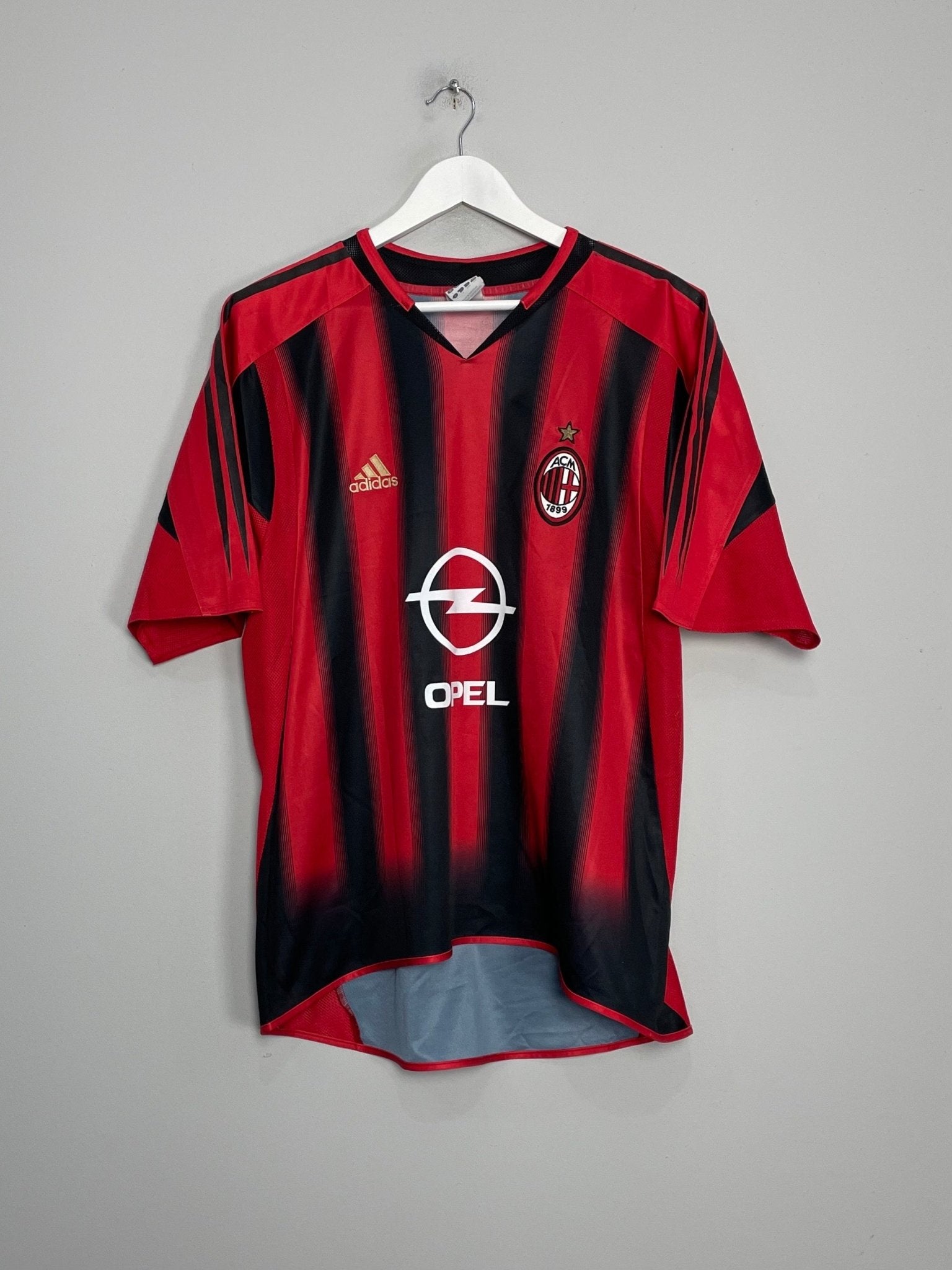 Shop 2004/05 AC MILAN MALDINI #3 HOME SHIRT (L) ADIDAS, classic football shirts, vintage football shirts & retro soccer jerseys at Cult Kits