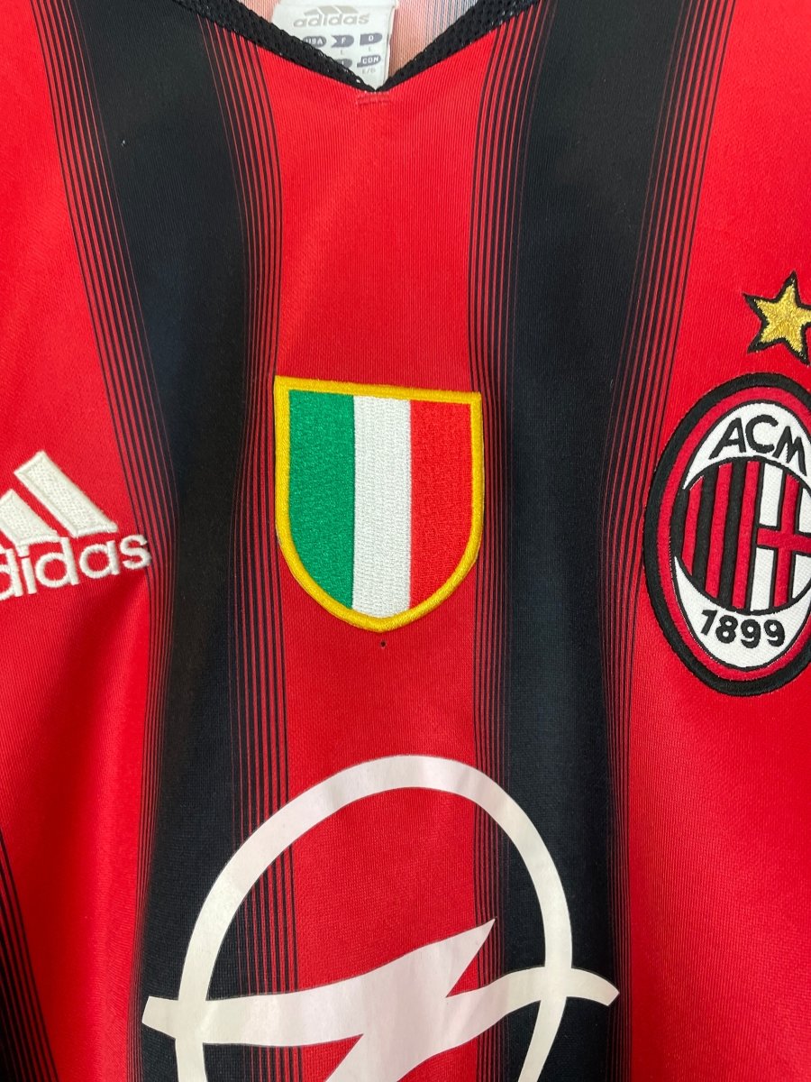 2004/05 AC MILAN MALDINI 3 HOME SHIRT (L) ADIDAS - Cult Kits - Large - Buy Vintage Football Shirts, Authentic Retro Football Shirts For Sale, Classic Football Shirts & Soccer Jersey